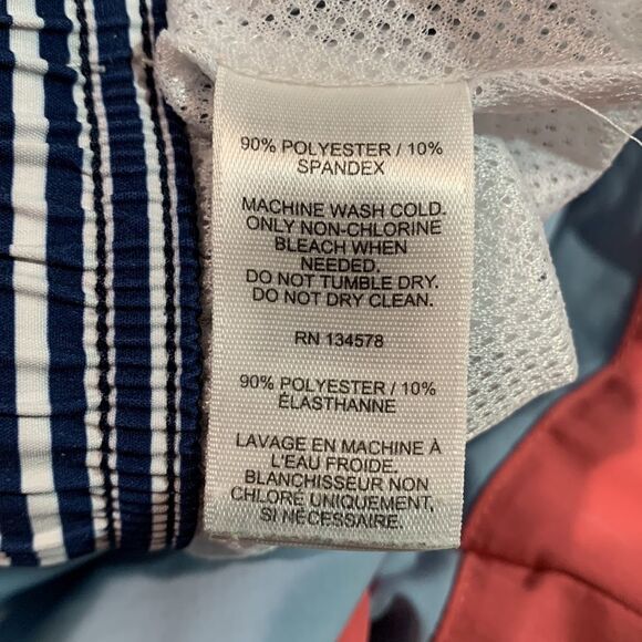 VINEYARD Vines color block swim trunks pockets elastic waist drawstring boys M - Picture 5 of 12